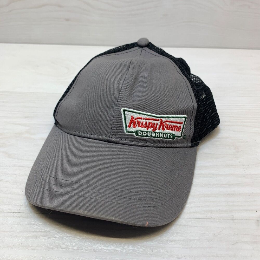 KRISPY KREME DOUGHNUTS Gray‎ And Black Mesh Back Hat Work Snapback Unisex